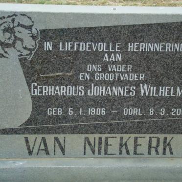 NIEKERK Gerhardus Johannes Wilhelmus, van 1906-2002