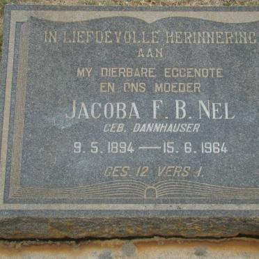 NEL Jacoba J.B. nee DANNHAUSER 1894-1964