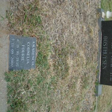 OOSTHUYSEN Frikkie P.J. 1898-1975 &amp; Emmie C. 1904-1989 :: FOURIE Amarencia Cornelia 1935-2007