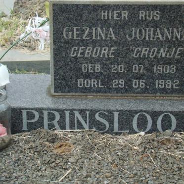 PRINSLOO Gezina Johanna nee CRONJE 1903-1982