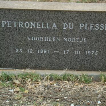 PLESSIS Petronella, du nee NORTJE 1891-1975