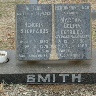 SMITH Hendrik Stephanus 1893-1976 &amp; Martha Celina Getruida NIENABER 1901-1990