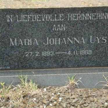 UYS Maria Johanna 1893-1969