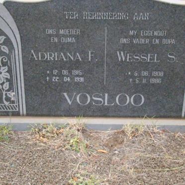 VOSLOO Wessel S. 1908-1986 &amp; Adriana F. 1915-1991