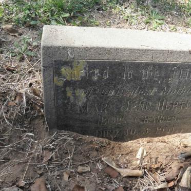 HURTER Mary Jane nee CHARLES -1951