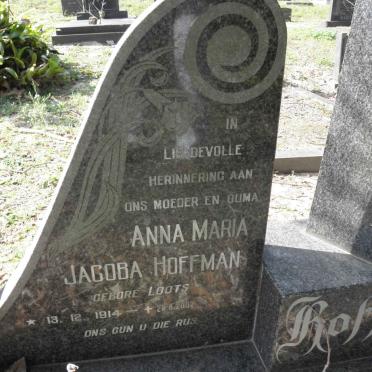 HOFFMAN Jacobus Johannes 1910-1985 &amp; Anna Maria Jacoba LOOTS 1914-2002