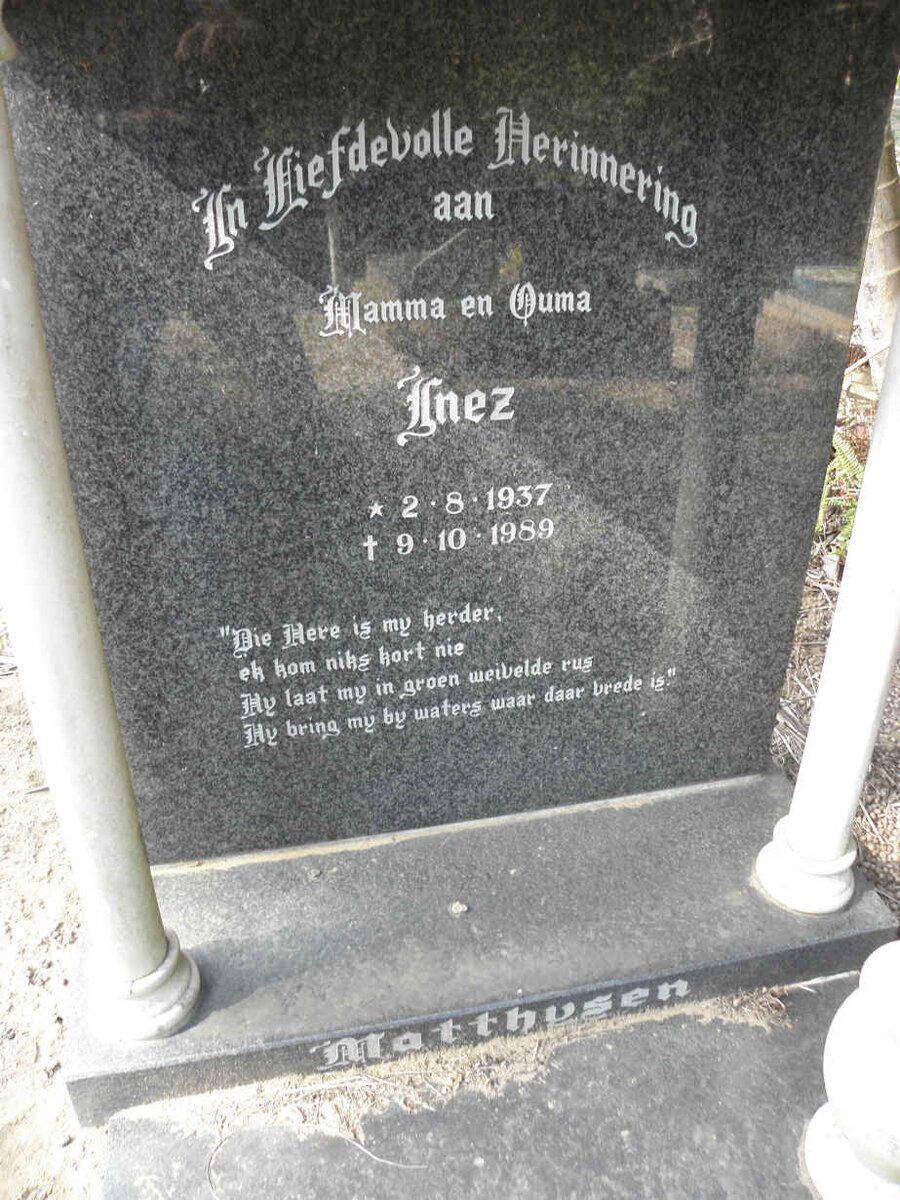 MATTHYSEN Inez 1937-1989