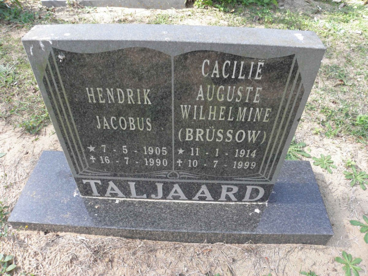 TALJAARD Hendrik Jacobus 1905-1990 &amp; Cacilië Auguste Wilhelmine BRUSSOW 1914-1999