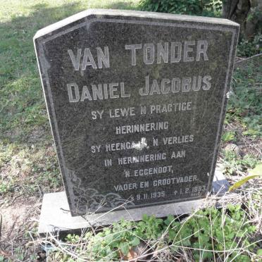 TONDER Daniel Jacobus, van 1935-1993