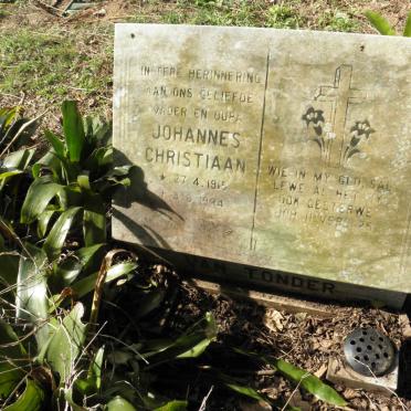 TONDER Johannes Christiaan, van 1915-1994