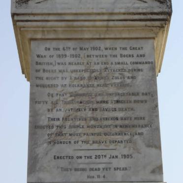 04. Memorial 6 May1902 - Holkrantz, Vryheid