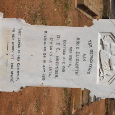 ANDERSSEN Annie Elizabeth nee BRINK 1874-1904