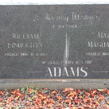 ADAMS William Finoughty -1964 &amp; Maria Magdalene -1968