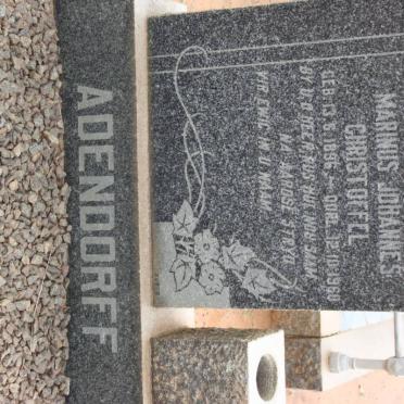 ADENDORFF Marinus Johannes Christoffel 1896-1960 &amp; Maria Fransina CRONJE 1905-1958