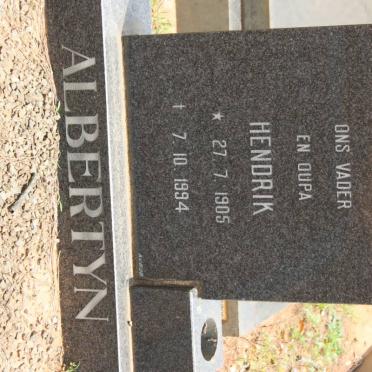ALBERTYN Hendrik 1905-1994