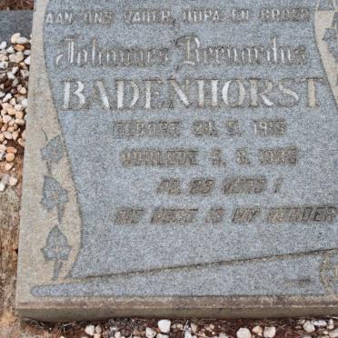 BADENHORST Johannes Bernardus 1915-1985