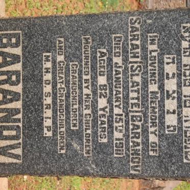 BARANOV Sarah nee SLATTE -1911