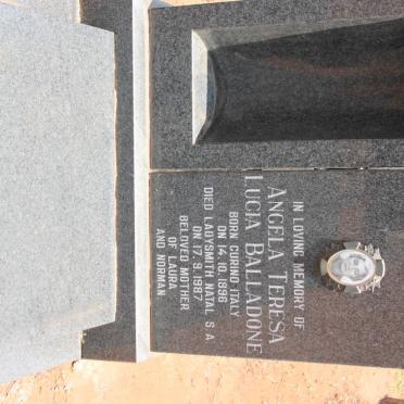 BALLADONE Angela Teresa Lucia 1896-1987