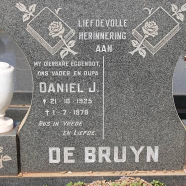BRUYN Daniel J., de 1925-1978