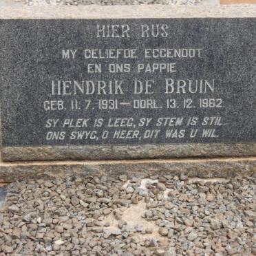 BRUIN Hendrik, de 1931-1962