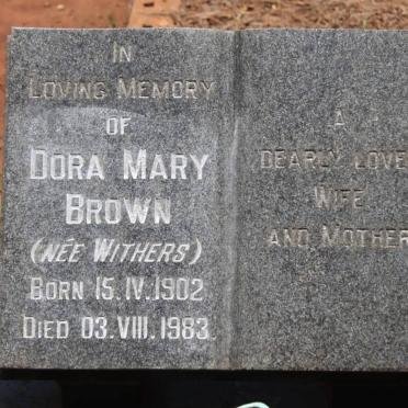 BROWN Dora Mary nee WITHERS 1902-1983