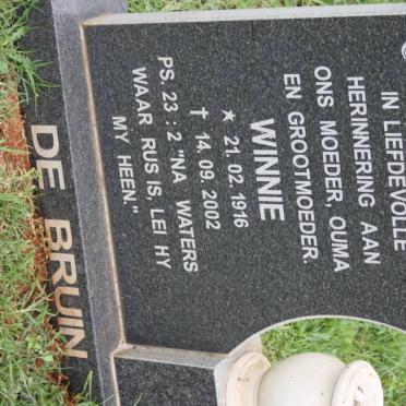 BRUIN Winnie, de 1916-2002