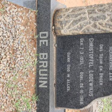 BRUIN Christoffel Lodewikus, de 1931-1968