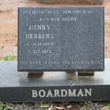 BOARDMAN Henry Herbert 1900-1975