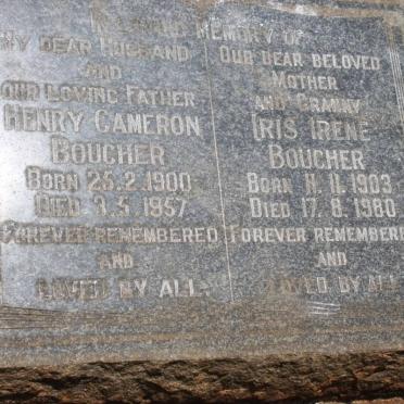 BOUCHER Henry Cameron 1900-1957 &amp; Iris Irene 1903-1980