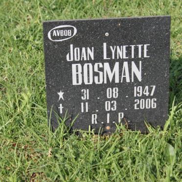 BOSMAN Joan Lynette 1947-2006