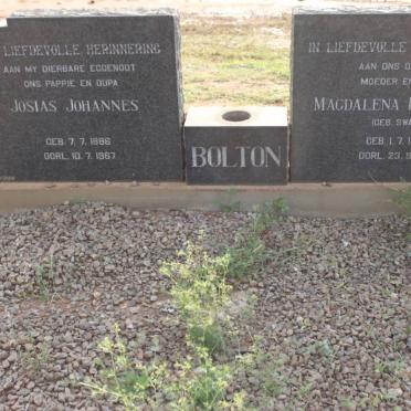 BOLTON Josias Johannes 1886-1967 &amp; Magdalena Frederika SWART 1898-1977