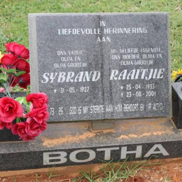 BOTHA Sybrand 1927- &amp; Raaitjie 1933-2001
