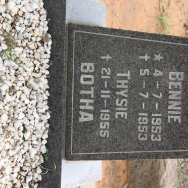 BOTHA Bennie 1953-1953 :: BOTHA Thysie 1953-1955