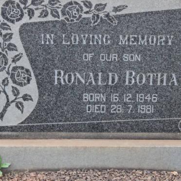 BOTHA Ronald 1946-1981