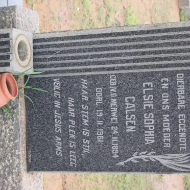 CALSEN Elsie Sophia nee V.D. MERWE 1894-1961