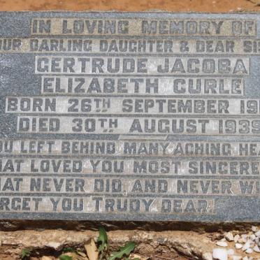 CURLE Gertrude Jacoba Elizabeth 1919-1939