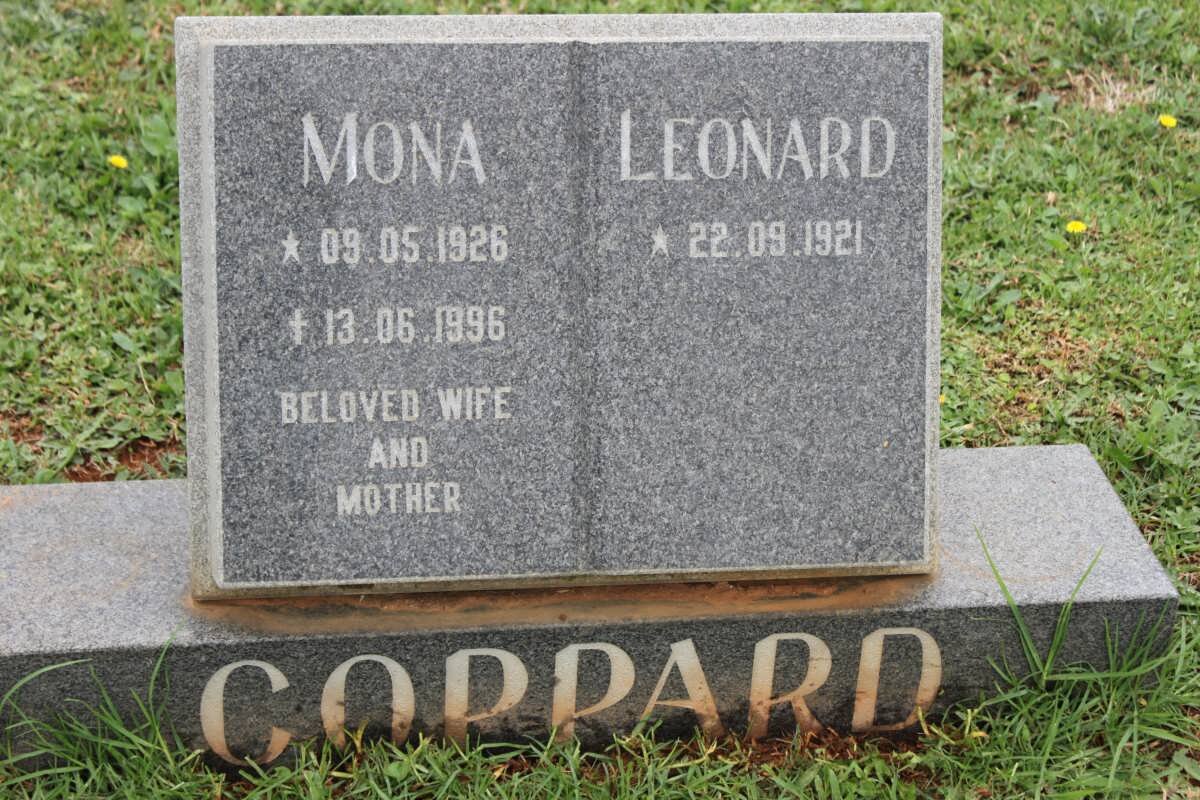COPPARD Leonard 1921- &amp; Mona 1926-1996
