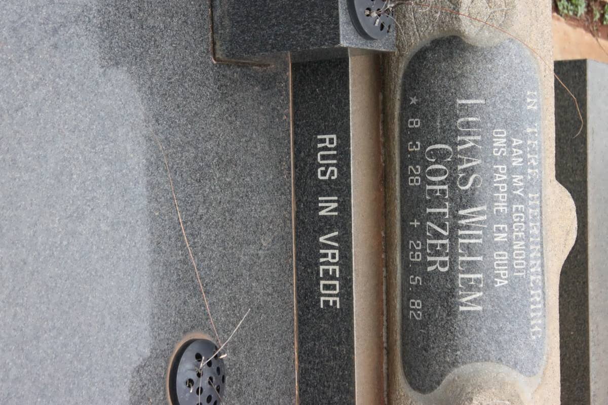 COETZER Lucas Willem 1928-1982