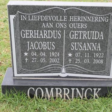 COMBRINCK Gerhardus Jacobus 1924-2002 &amp; Gertruida Susanna 1922-2008