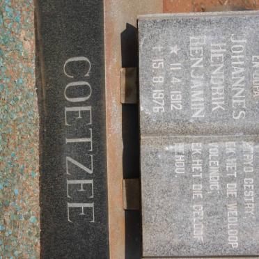 COETZEE Johannes Hendrik Benjamin 1912-1976