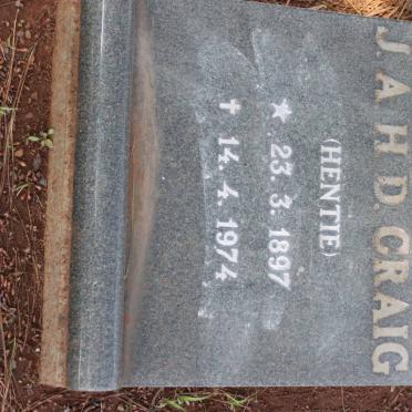 CRAIG J.A.H.D. 1897-1974