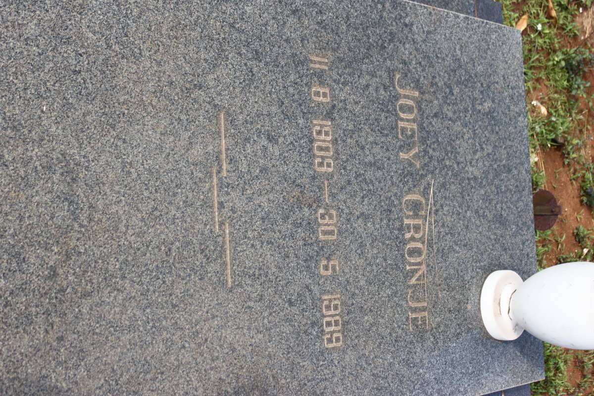 CRONJE Joey 1909-1989