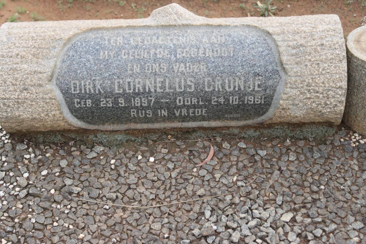 CRONJE Dirk Cornelus 1897-1961