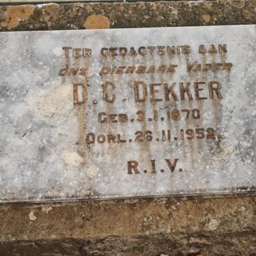 DEKKER D.C. 1870-1952