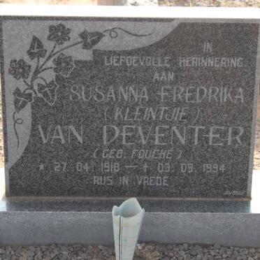 DEVENTER Susanna Fredrika, van nee FOUCHE 1918-1994