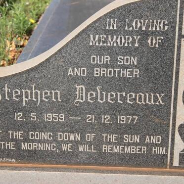 DEVEREAUX Stephen 1959-1977