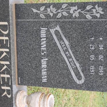 DEKKER Johannes Abraham 1949-1997