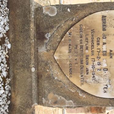 DEVENTER Abram Johannes, van 1922-1941