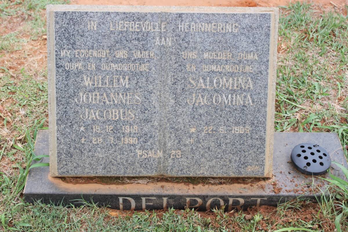 DELPORT Willem Johannes Jacobus 1913-1990 &amp; Salomina Jacomina 1905-