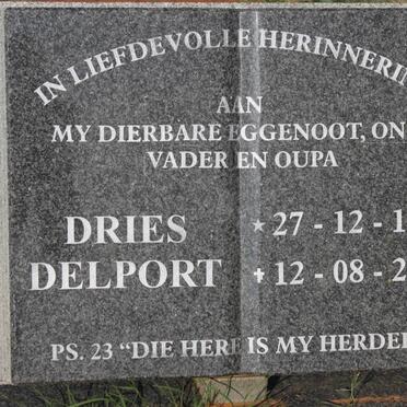DELPORT Dries 1942-2006